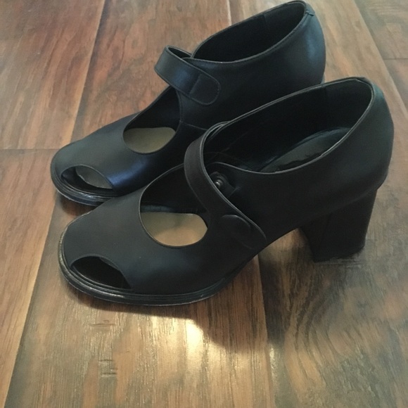 MARE Maryjane Italian Leather Peep Toe Block Heel - Picture 3 of 11